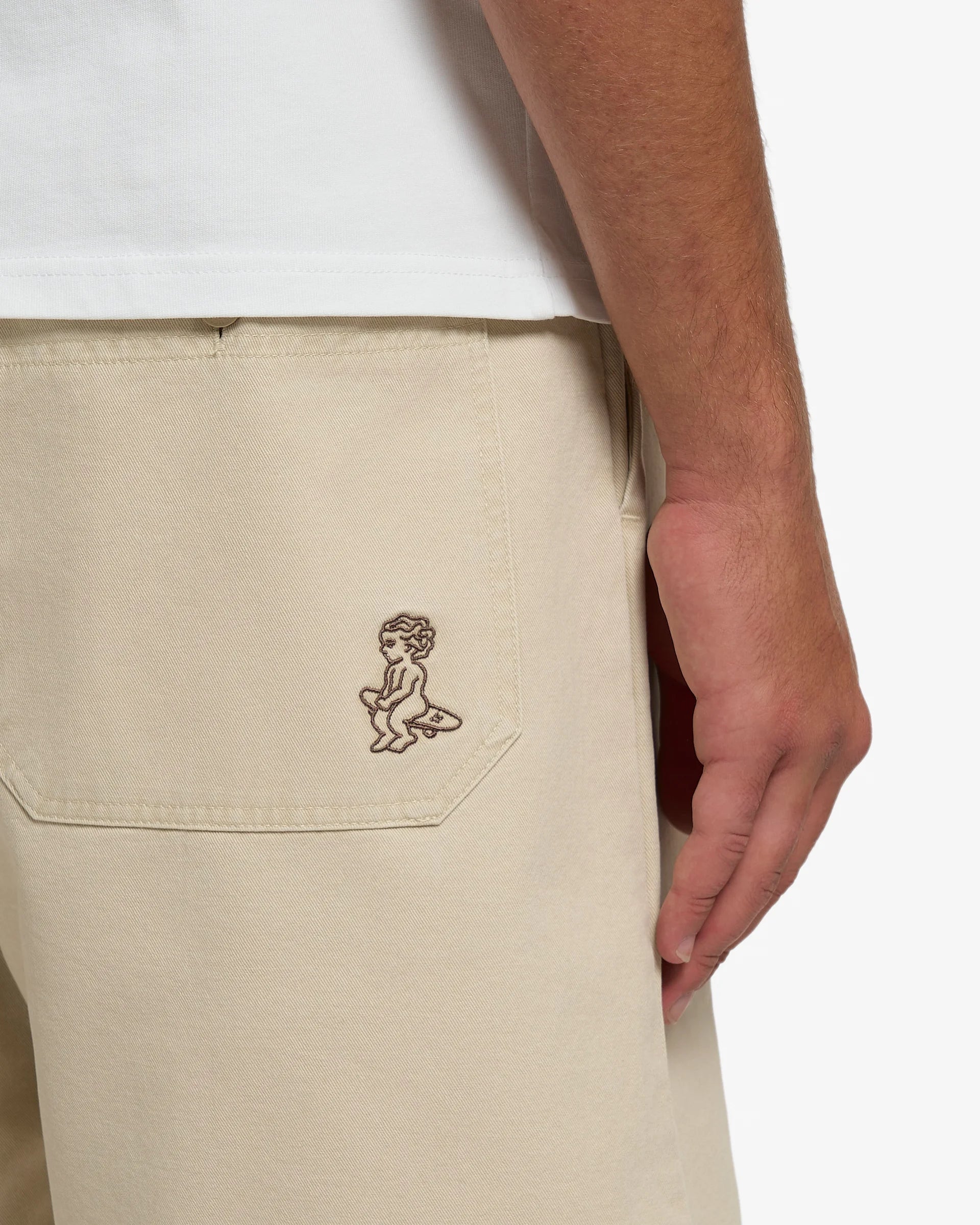 Magoado Twill Elastic Shorts