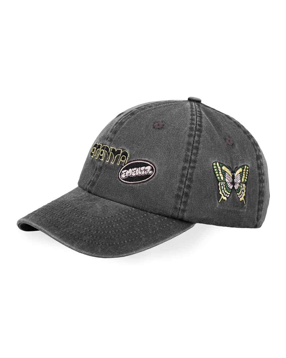 The Dots Patch Cap is a classic six-panel cap crafted from 100% cotton, ensuring a comfortable fit and durable wear. It comes in a sleek black color, enhanced by a curved brim. The cap is decorated with multiple embroidered patches, adding character to the design.