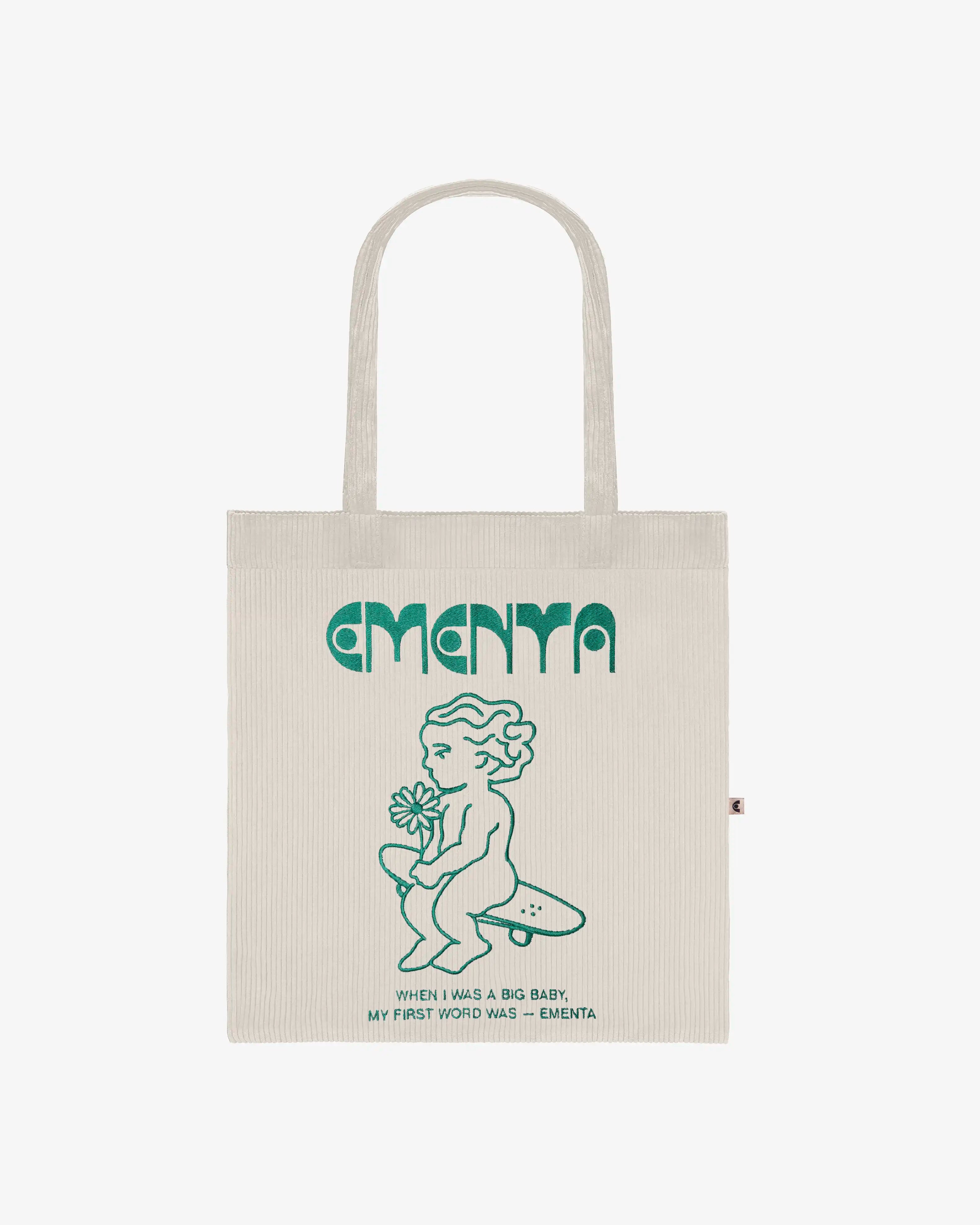 First Word Corduroy Tote Bag