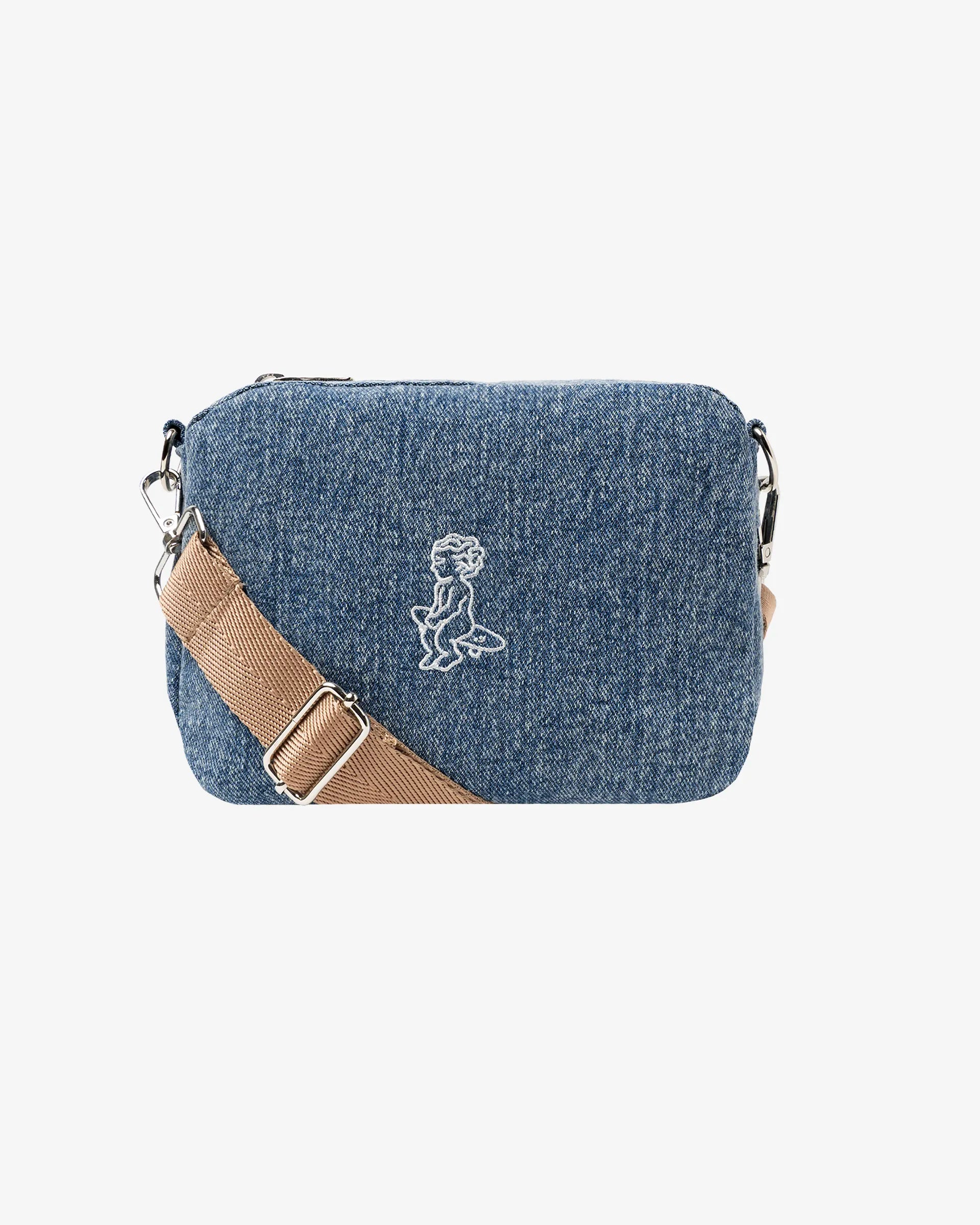 Fluffy Ikon Denim Shoulder Bag