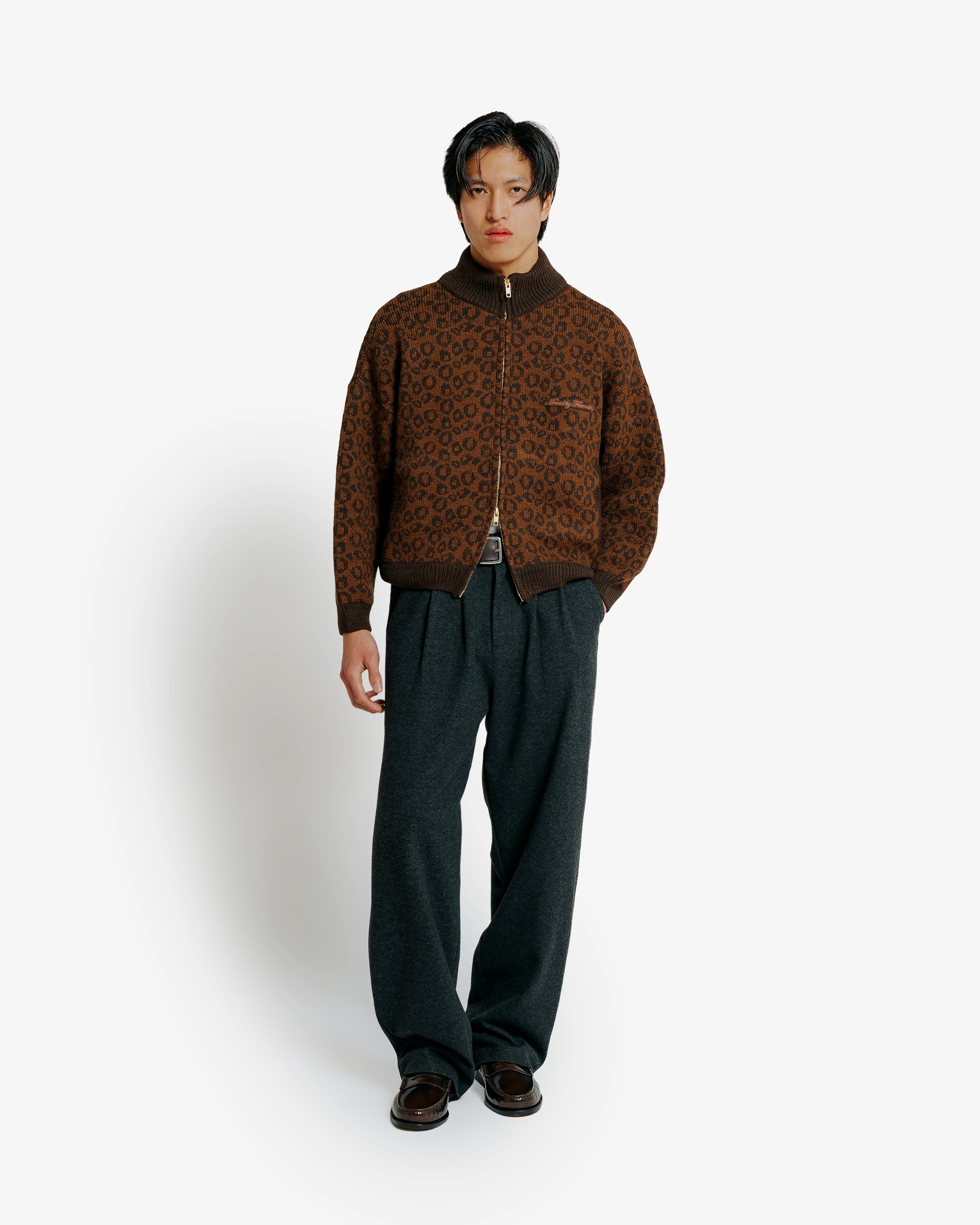 Leopard Knit Jacket