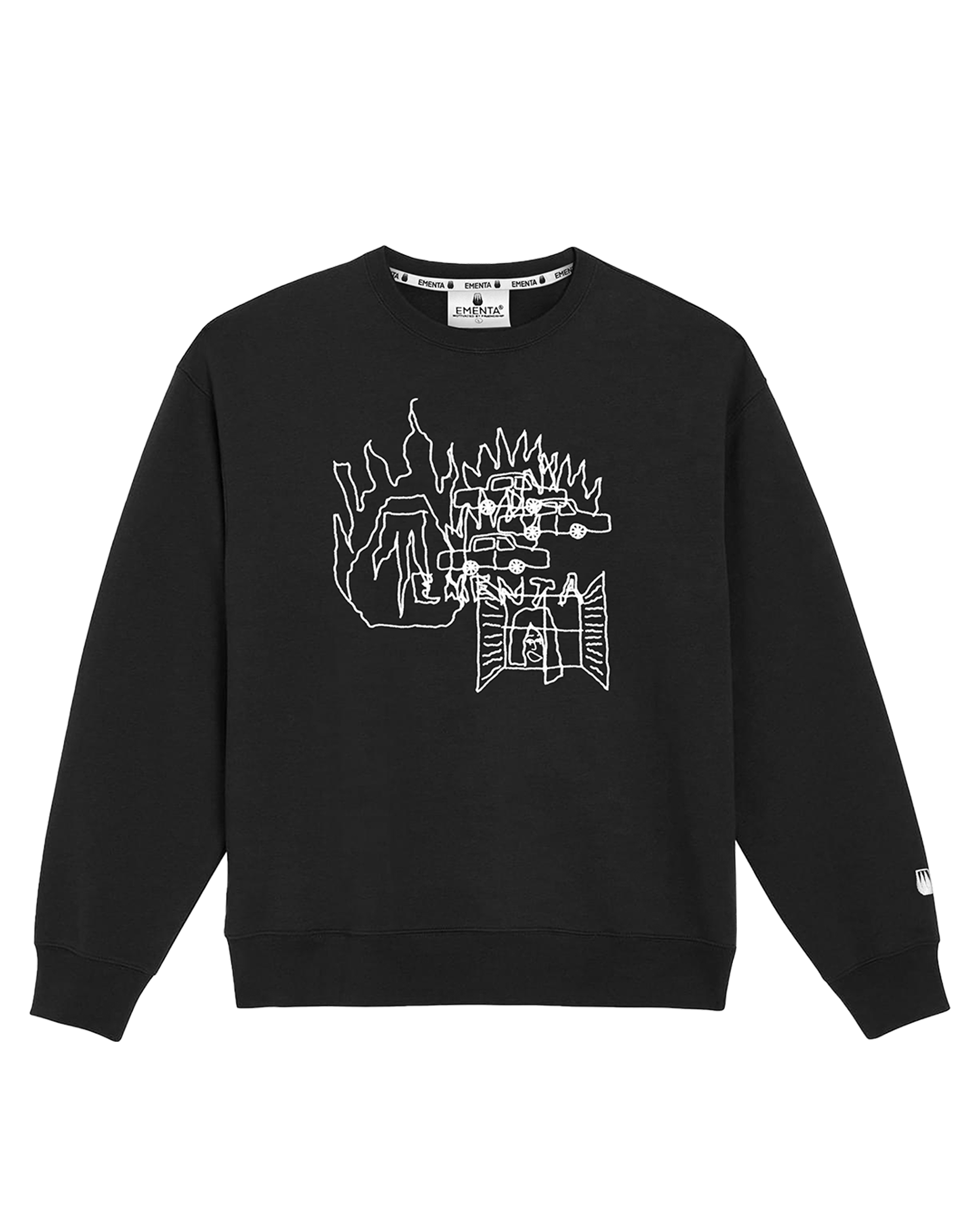 Artist Made

Crafted by a skater and artist, this crewneck sweater captures the vibrant chaos of being part of Ementa's crew.