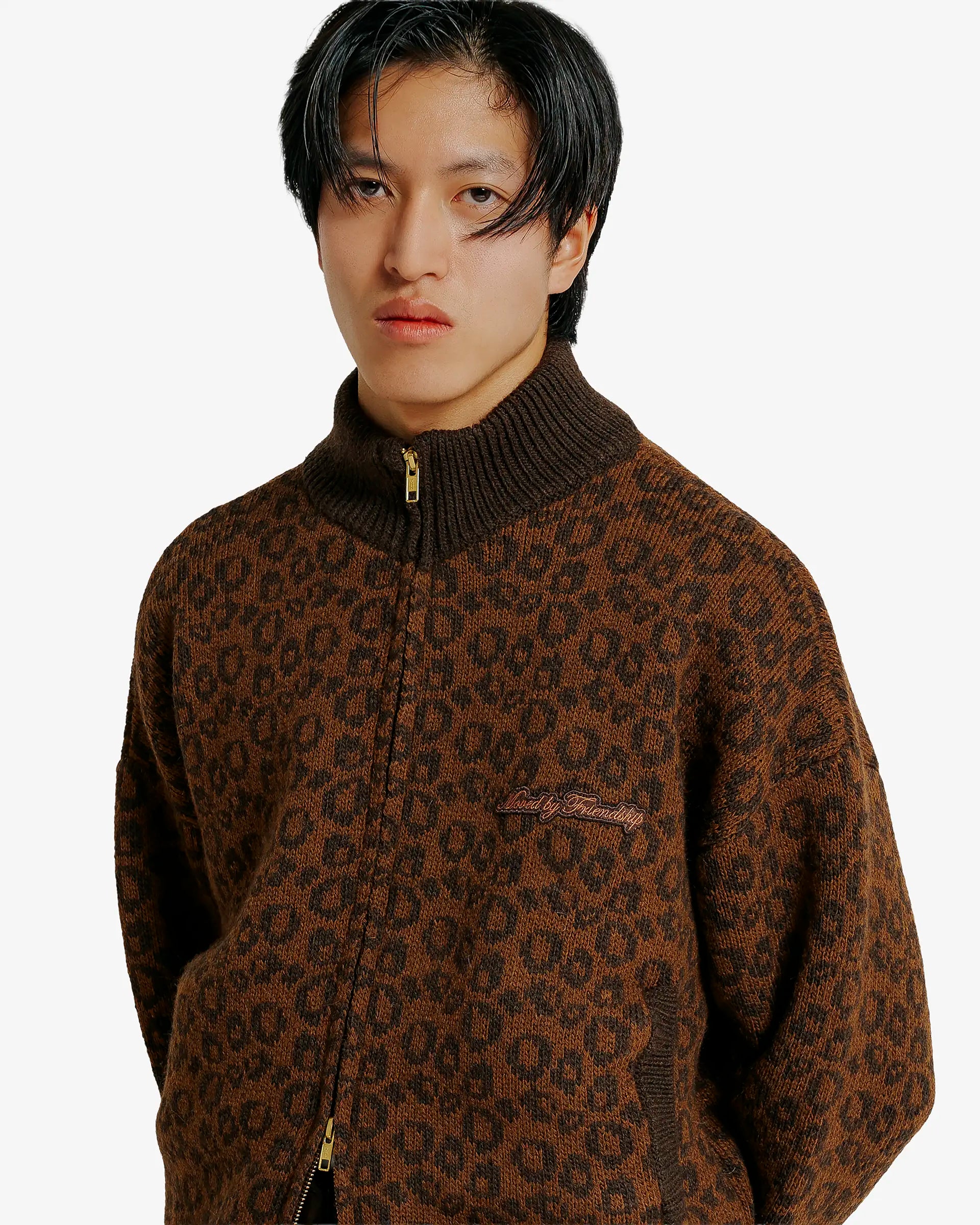 Leopard Knit Jacket