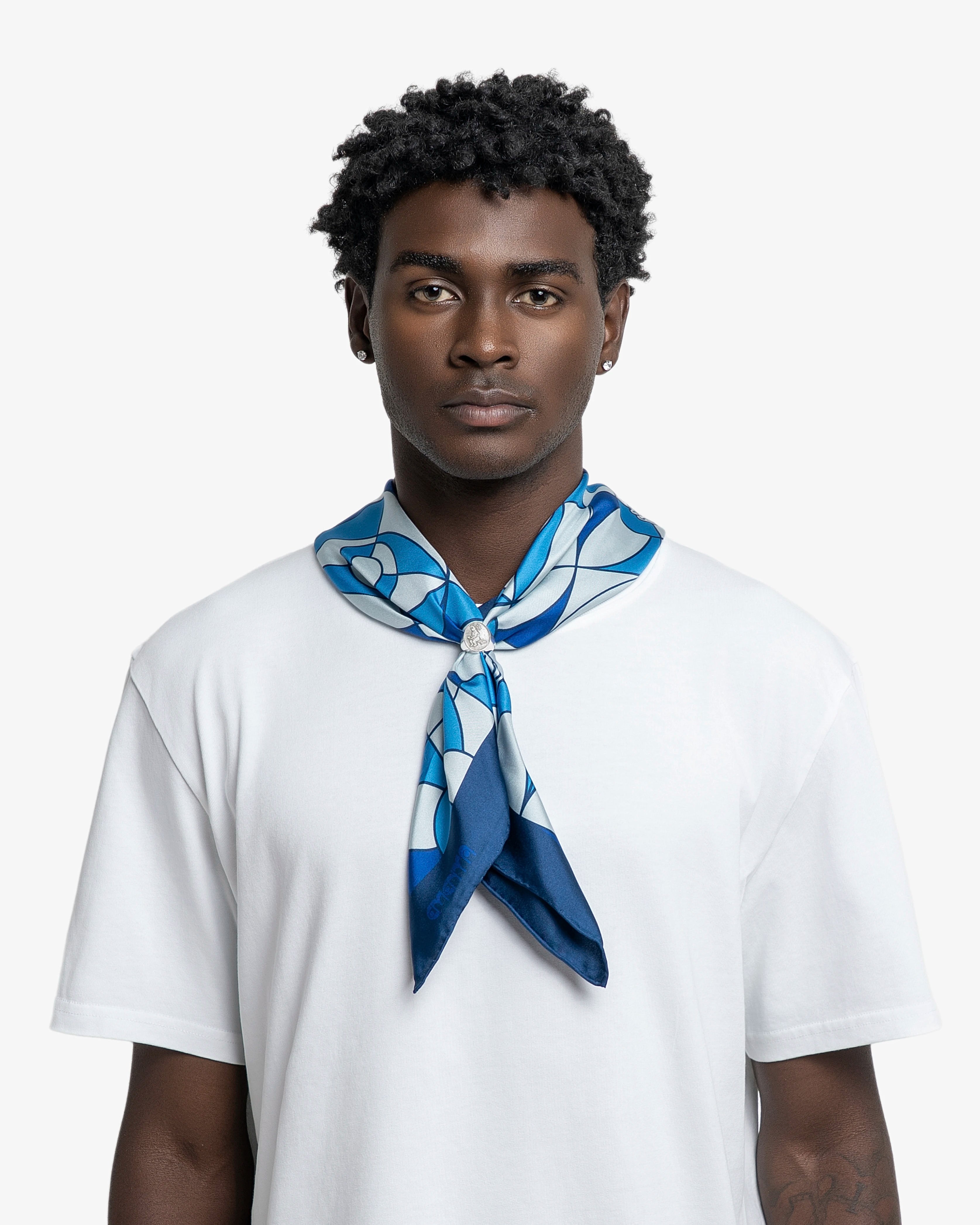 Azure Silk Scarf