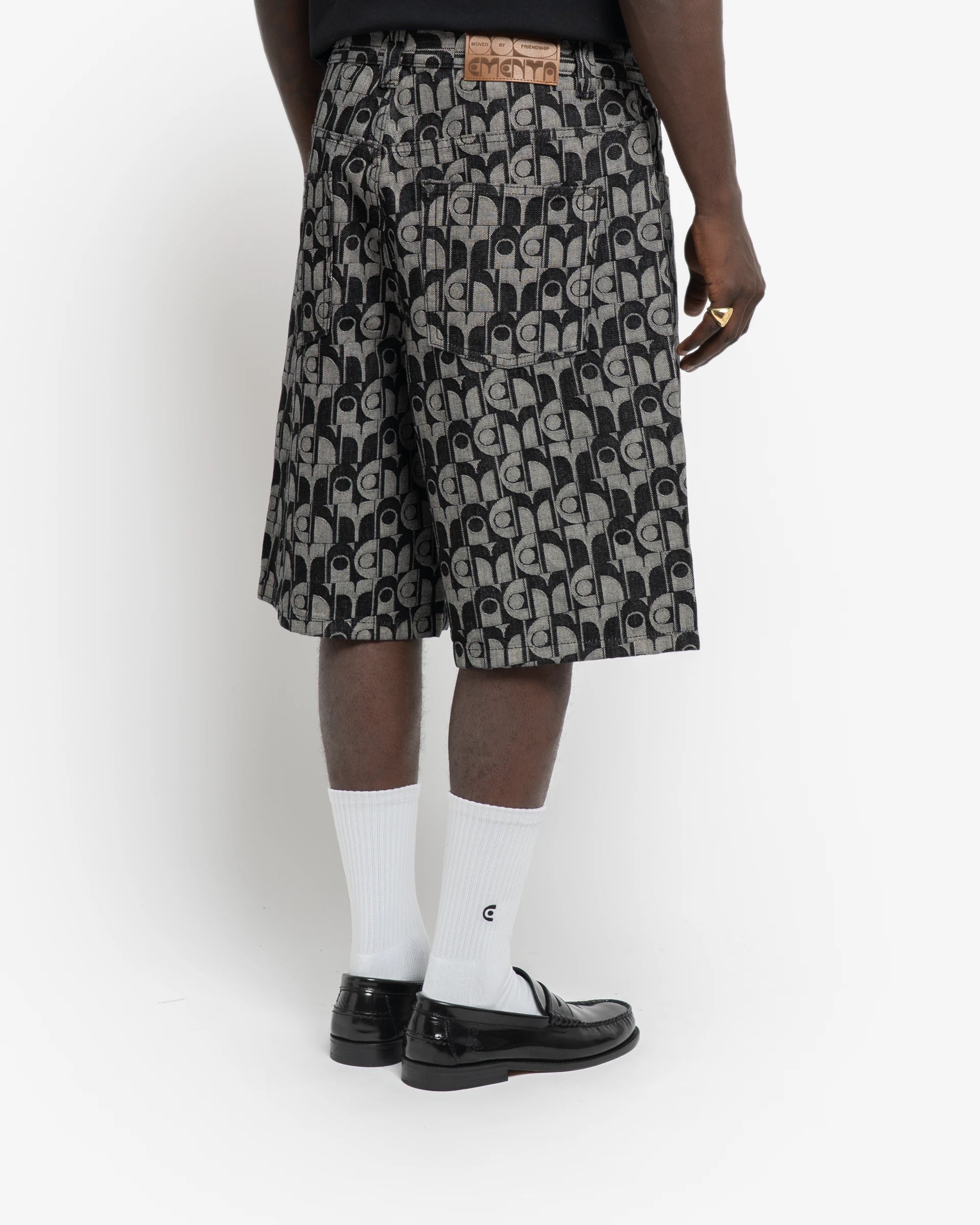 Bonga Dots Pattern Denim Shorts