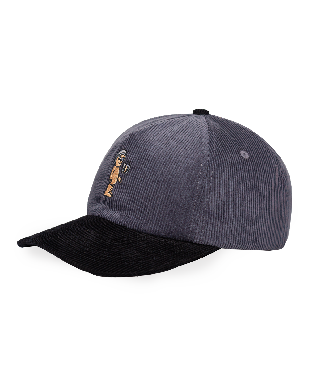 The Bebucho Corduroy Cap is a six-panel cap made from soft 100% cotton corduroy. The grey crown and black curved brim create a subtle contrast, giving it a laid-back feel. The front features Ementa’s Bebucho design embroidered, adding a unique touch. An adjustable strap at the back ensures a comfortable fit.