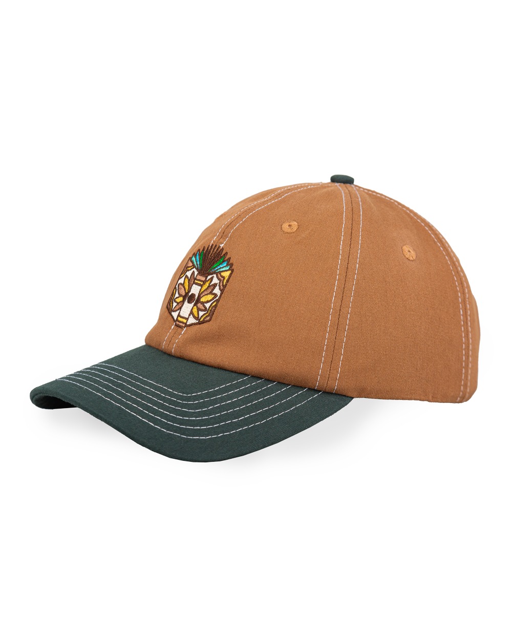 The E-Book Camel Cap is a classic six-panel cap crafted from 100% cotton, ensuring a comfortable fit and long-lasting wear. It comes in a warm camel color, contrasted by a curved green brim for a unique and stylish look. White stitching adds a subtle detail, while the front features the E-Book patch embroidered.