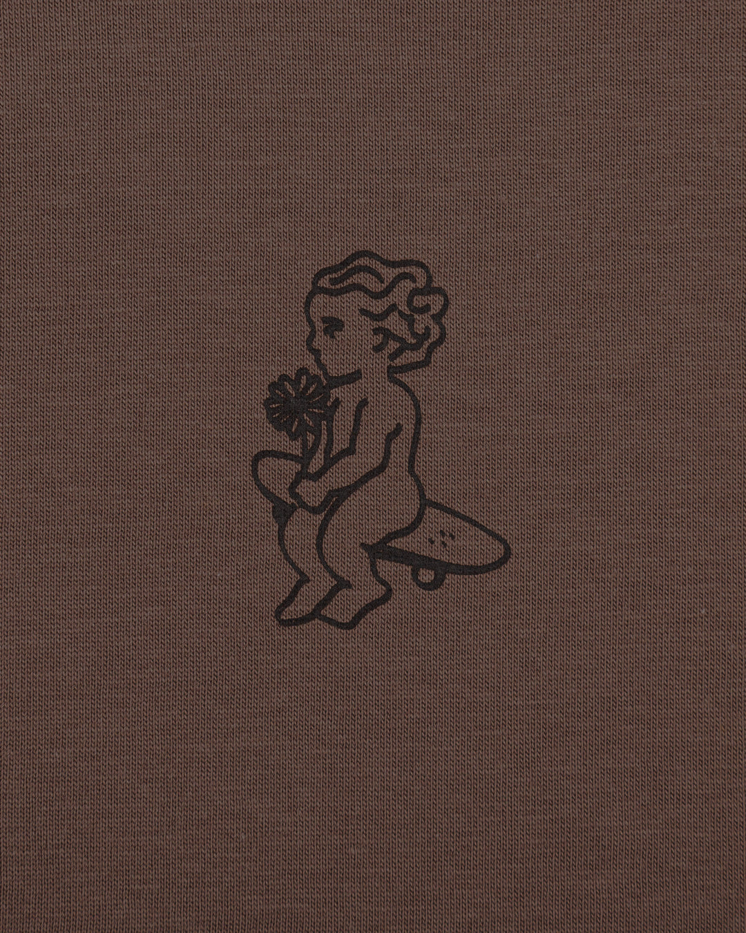Artist-designed moka t-shirt made from 100% soft cotton, providing comfort and durability for everyday wear. The Ikon flower logo print, created by our artist team, adds a unique touch to the design. This t-shirt combines high-quality materials with timeless style.