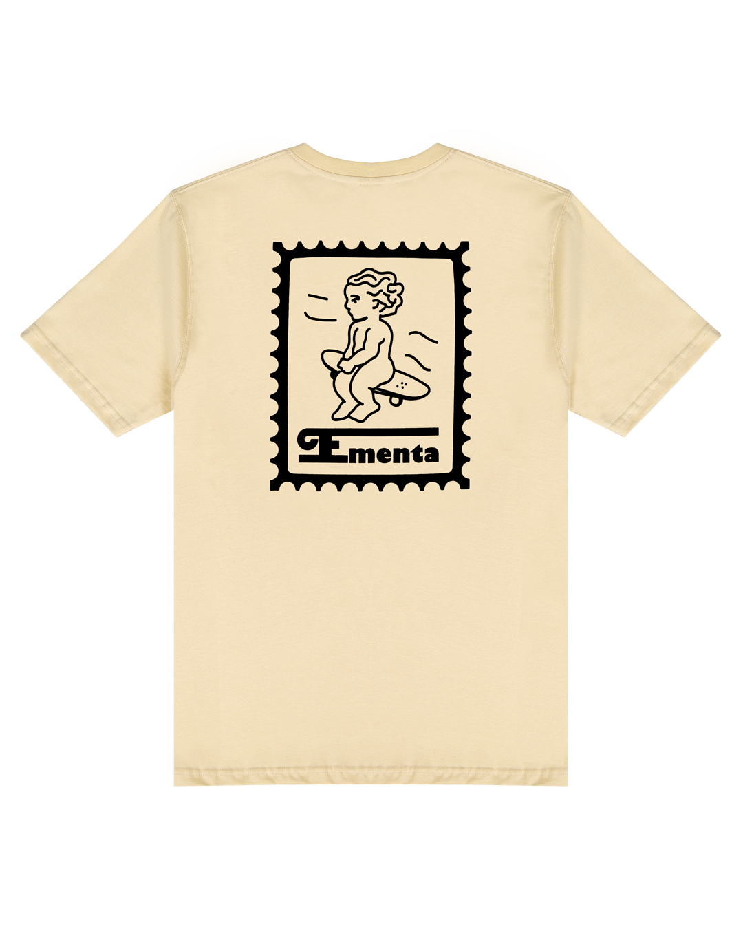 Made from 100% soft cotton, this beige-colored t-shirt is designed to maintain its shape over time. The Ikon stamp design in black is digitally created by our artist team for a unique touch.