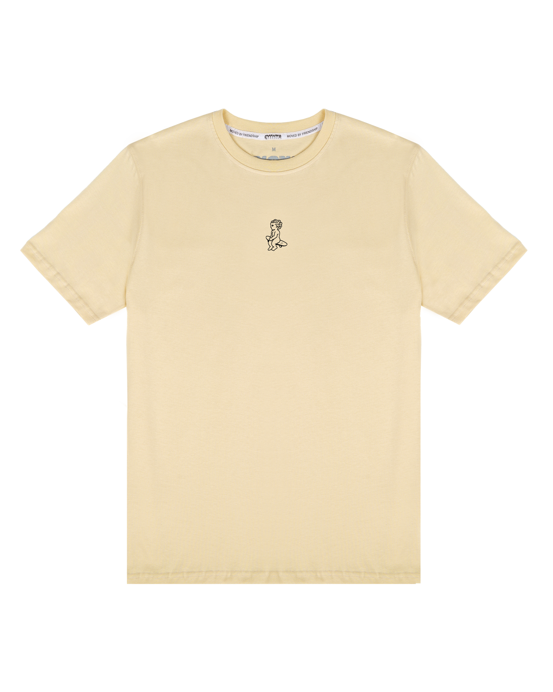 Made from 100% soft cotton, this beige-colored t-shirt is designed to maintain its shape over time. The Ikon stamp design in black is digitally created by our artist team for a unique touch.