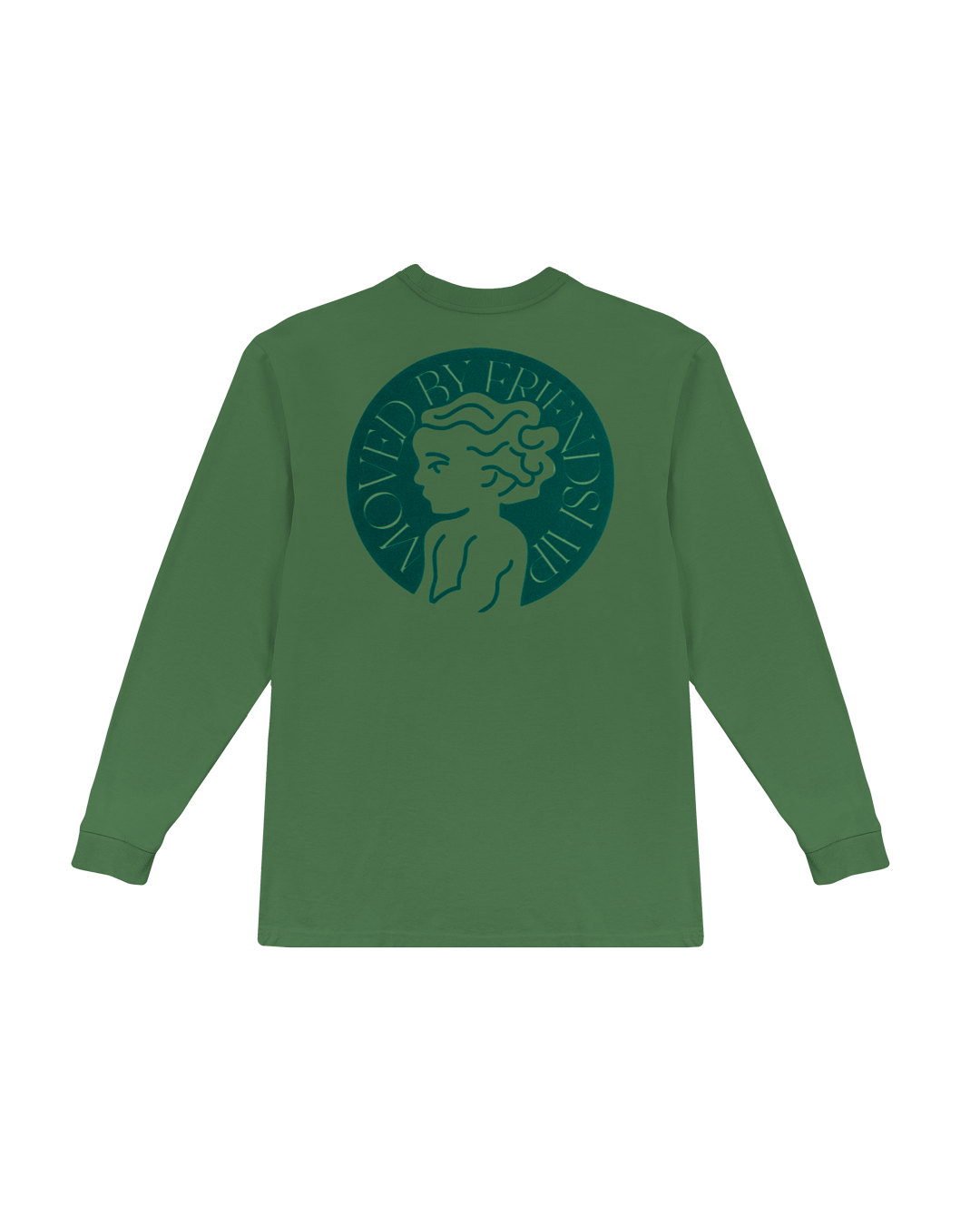 Crafted with care from 100% soft cotton, the green Ikon Thinker Long Sleeve is the perfect layering piece. Designed for a natural and relaxed fit, it features the&nbsp;Ikon Thinker design on the back in velvet, adding subtle detail to this comfortable long sleeve.