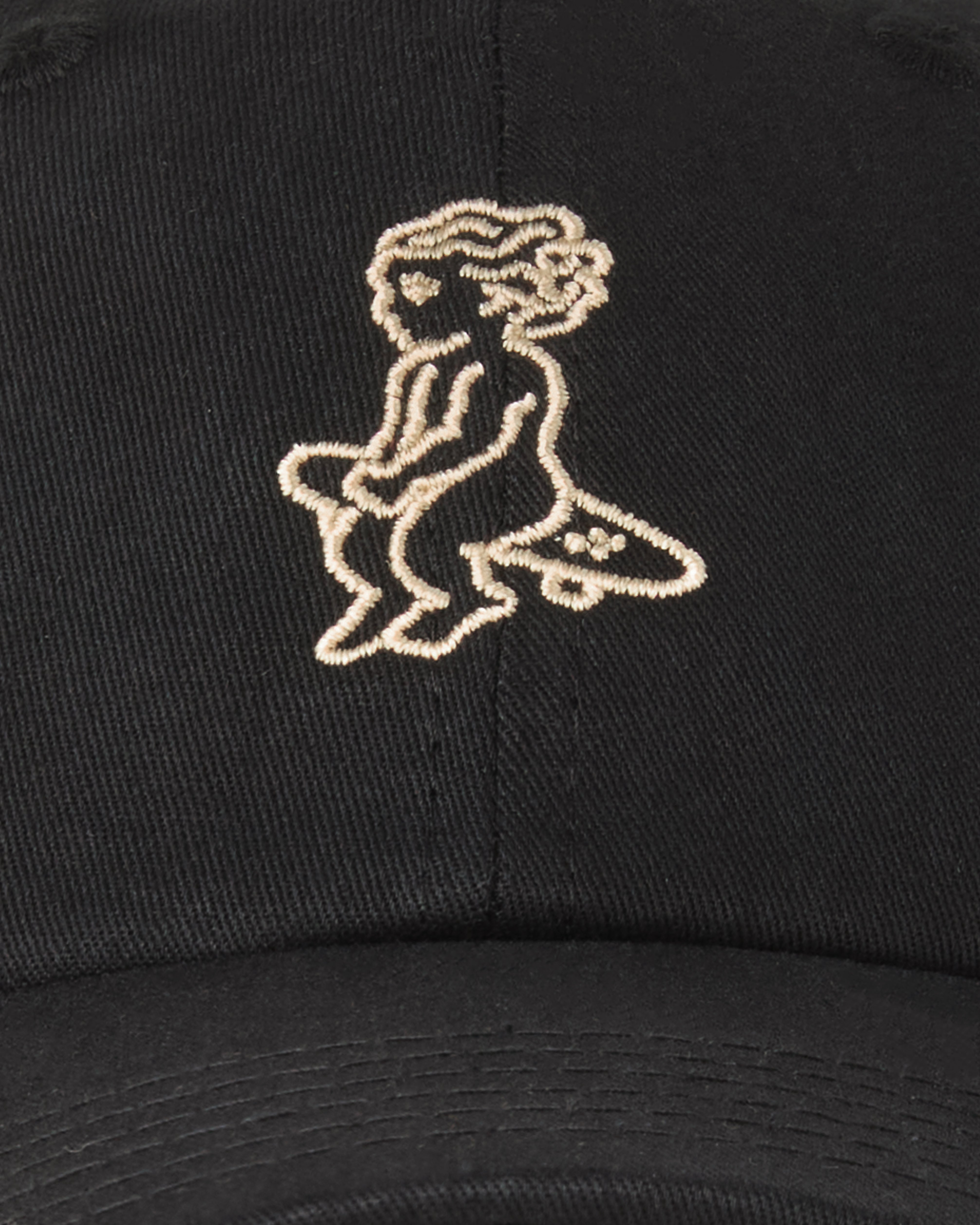 The Ikon Twill Classic 6-Panel Cap in black is made from 100% cotton twill, offering a soft, comfortable fit with a firm, curved peak for a timeless look.