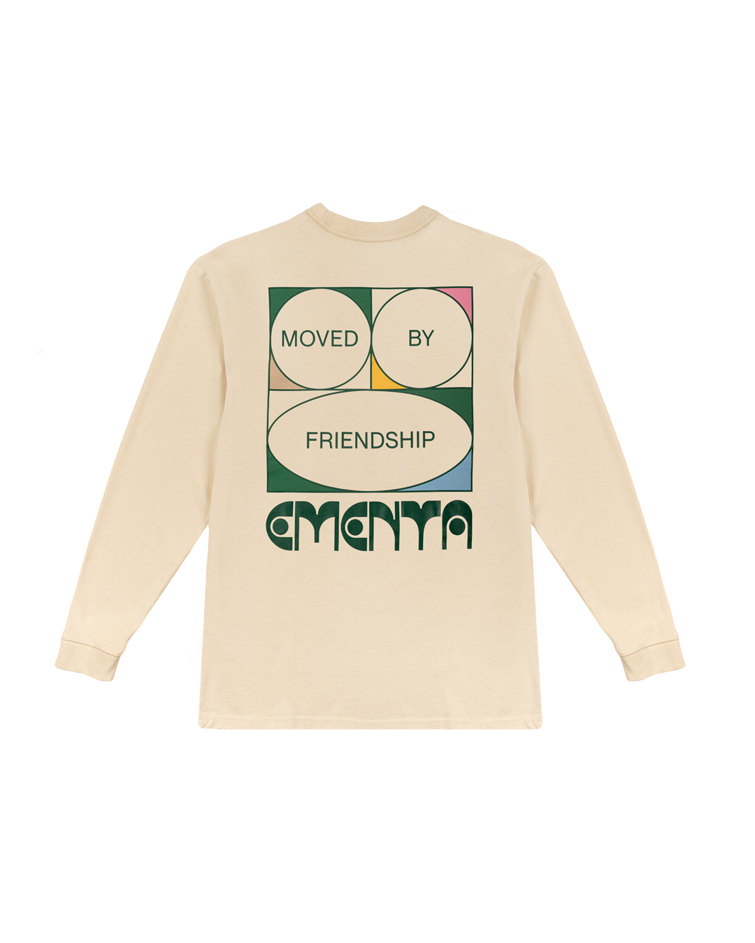 Made from 100% soft cotton, the off-white Mbf Long Sleeve offers a relaxed fit for everyday wear. Featuring our motto "Moved by Friendship" on the front and back, it combines simplicity with meaningful detail.