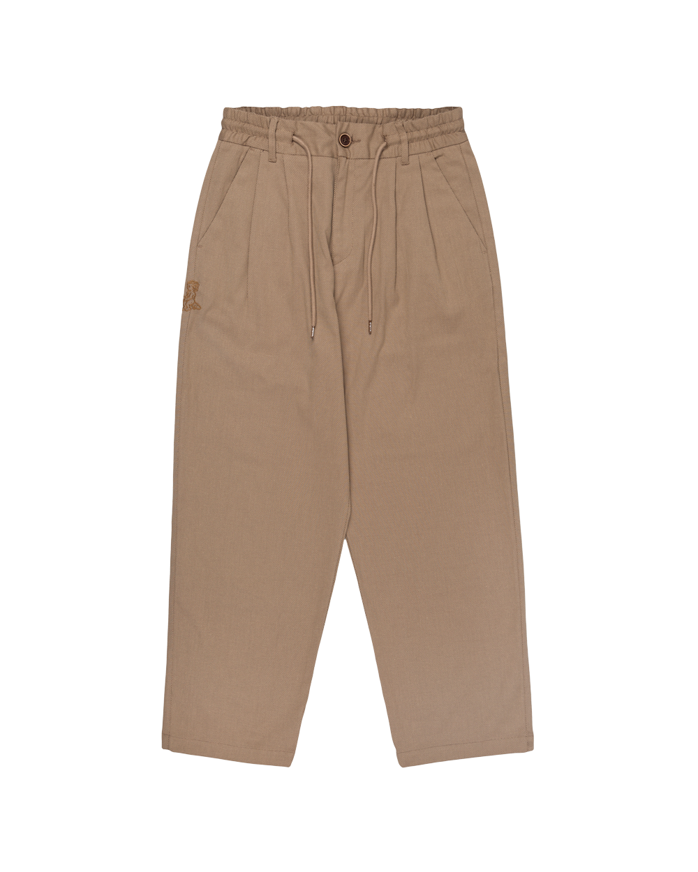 These relaxed-fit pants in sand color are designed with a modern silhouette for a comfortable, functional fit. The fabric provides durability and a slight stretch for enhanced flexibility, ensuring ease of movement throughout the day.