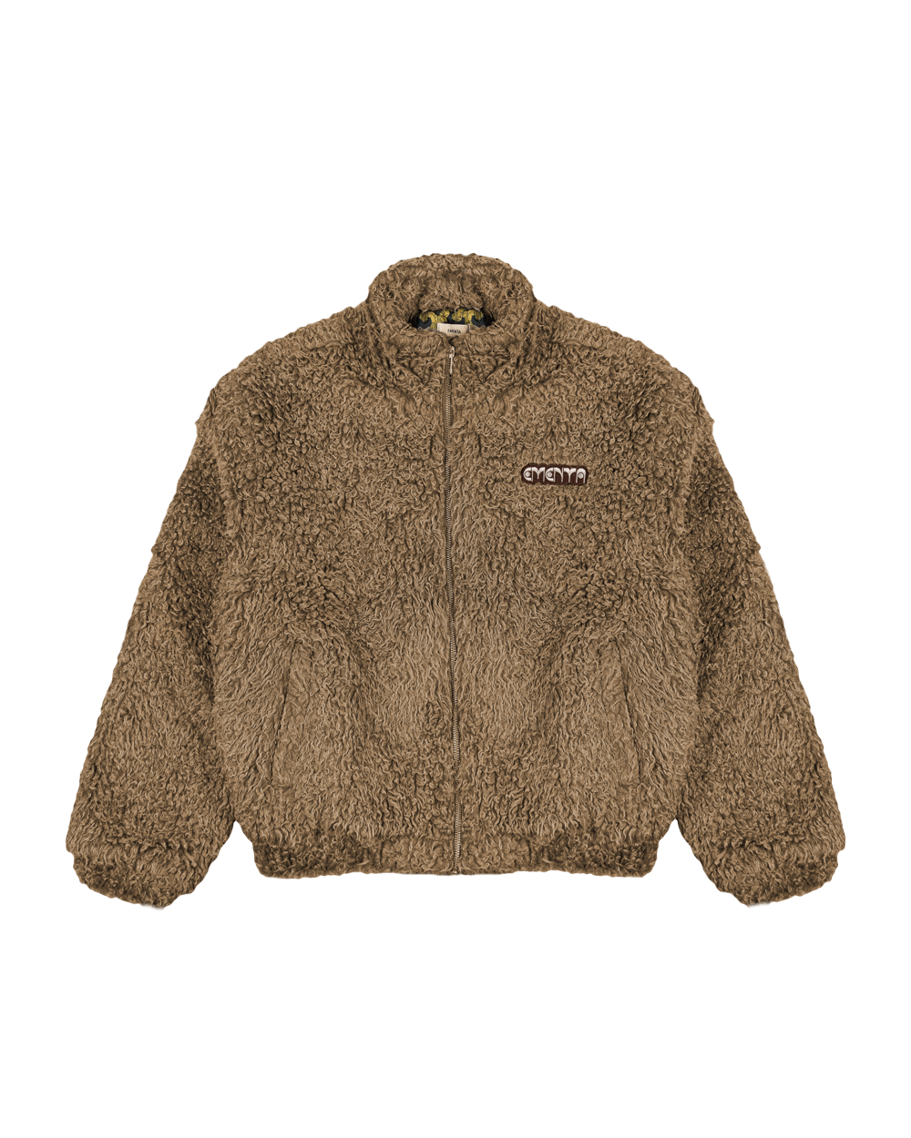 The Poncha Jacket in camel is designed for warmth and comfort with its soft camel fur exterior. Inside, it features diamond stitching for added texture and durability.

It offers elasticated wrists and hips for a customizable fit, two exterior pockets and an interior pocket for convenient storage.