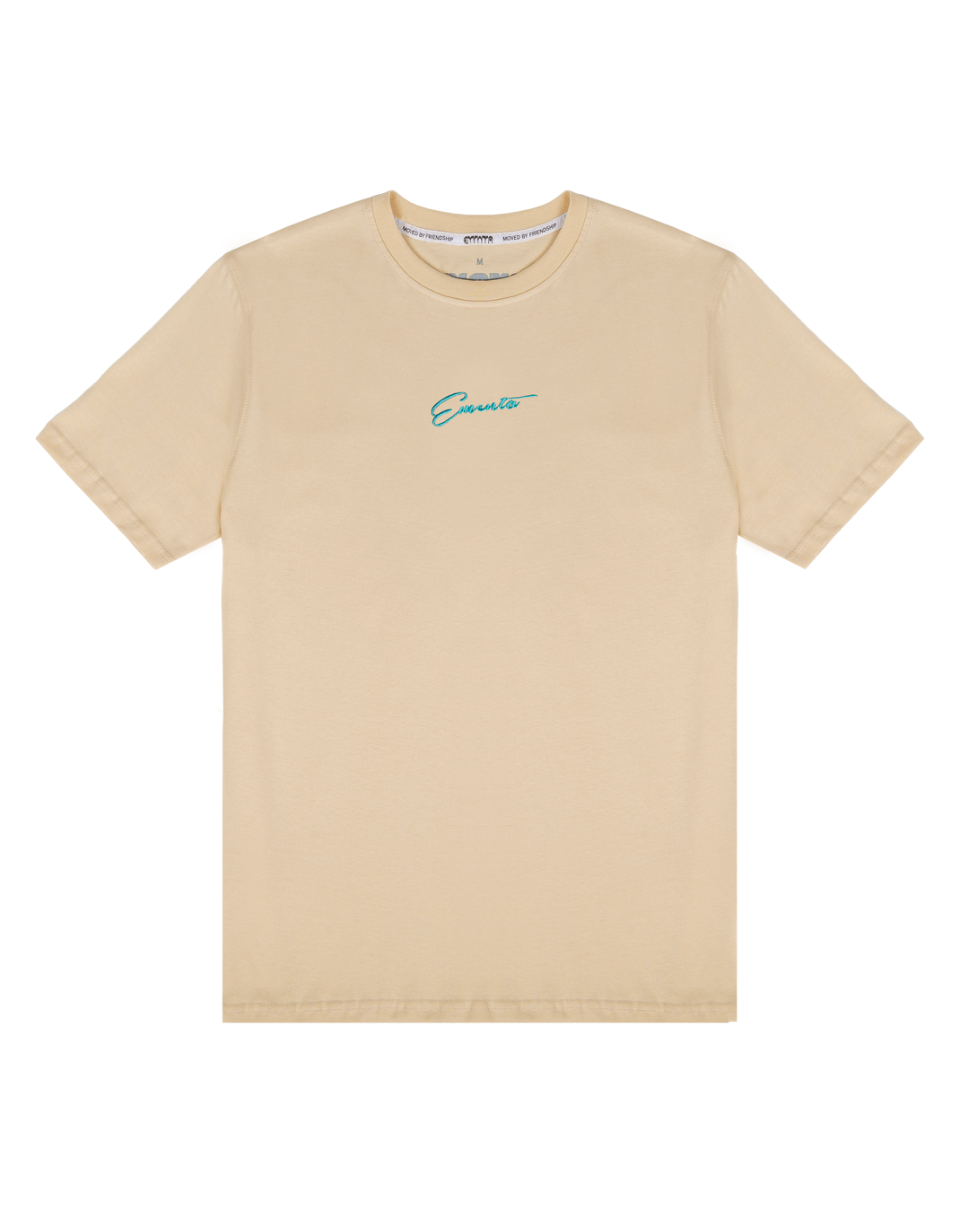 Artist-made t-shirt crafted from soft cotton fabric, designed to provide a comfortable and flattering fit. The off-white color offers a timeless, versatile look, while the embroidered 3D design adds a unique, textured element to the shirt.