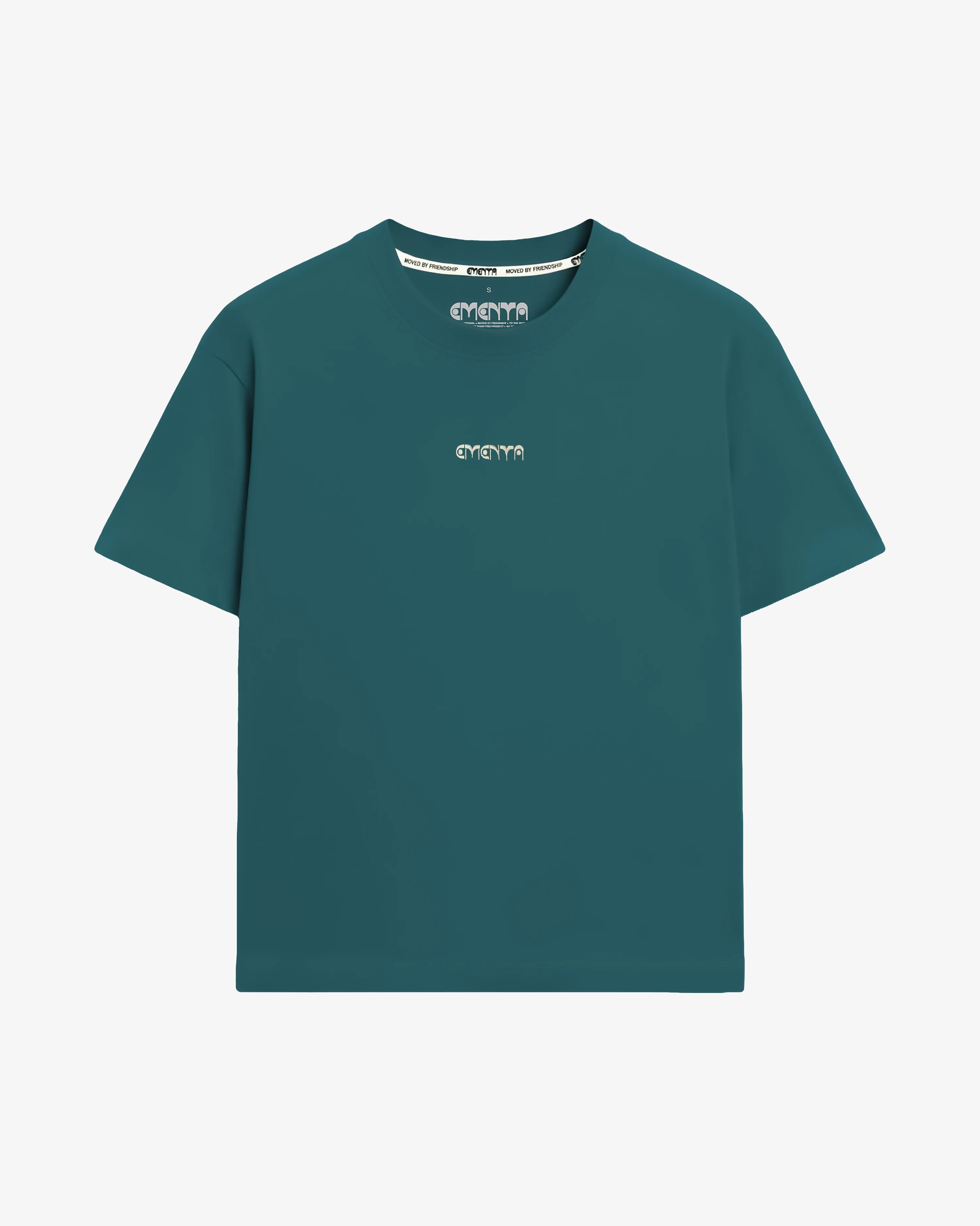 100% cotton, 240 g/m²
Soft feel with a structured shape
Petrol color with off-white "First Word" print
Pre-shrunk to hold its shape after washing
Reinforced collar and double-stitched hems for durability
Unisex fit
Made in Portugal