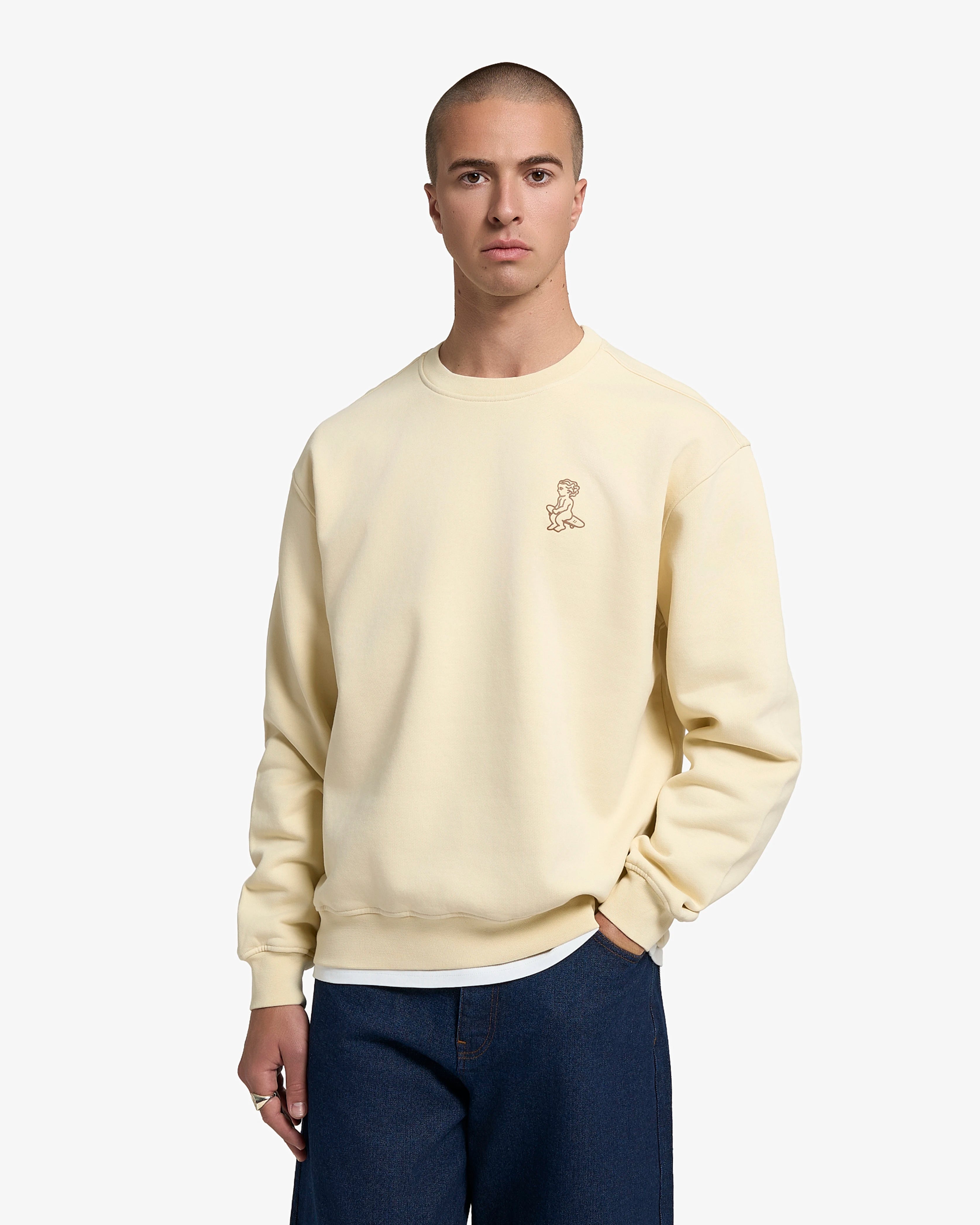 Sweatshirt crewneck
Regular fit
100% heavy cotton (480 gsm)
Embroidered Ikon logo on chest
Off-white color
Made in Portugal
Unisex
