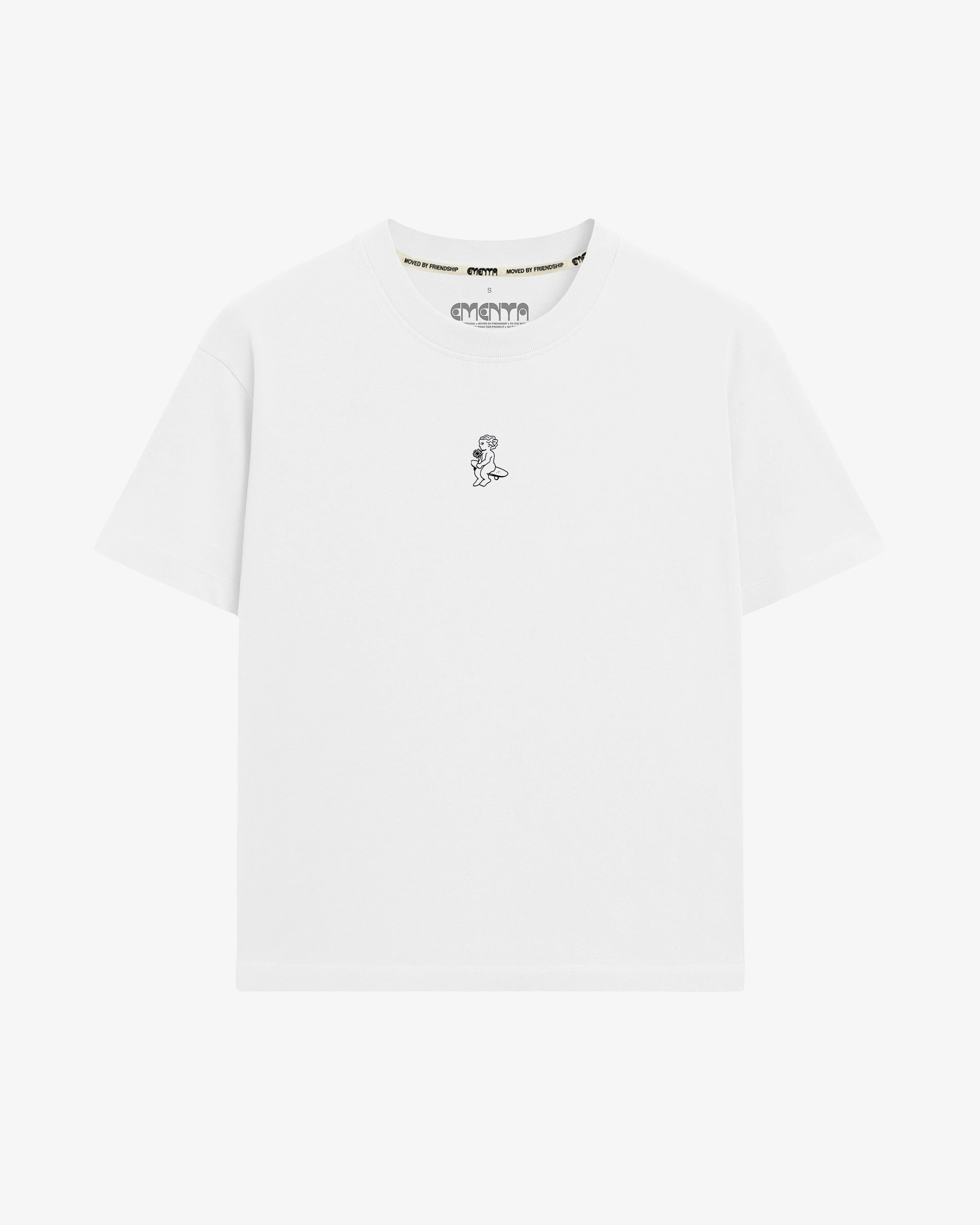 100% Cotton

Regular fit
Built for durability
Ikon Flower design print

'Moved By Friendship' motto on the back
Heavyweight 240gsm fabric
Unisex
Made in Portugal