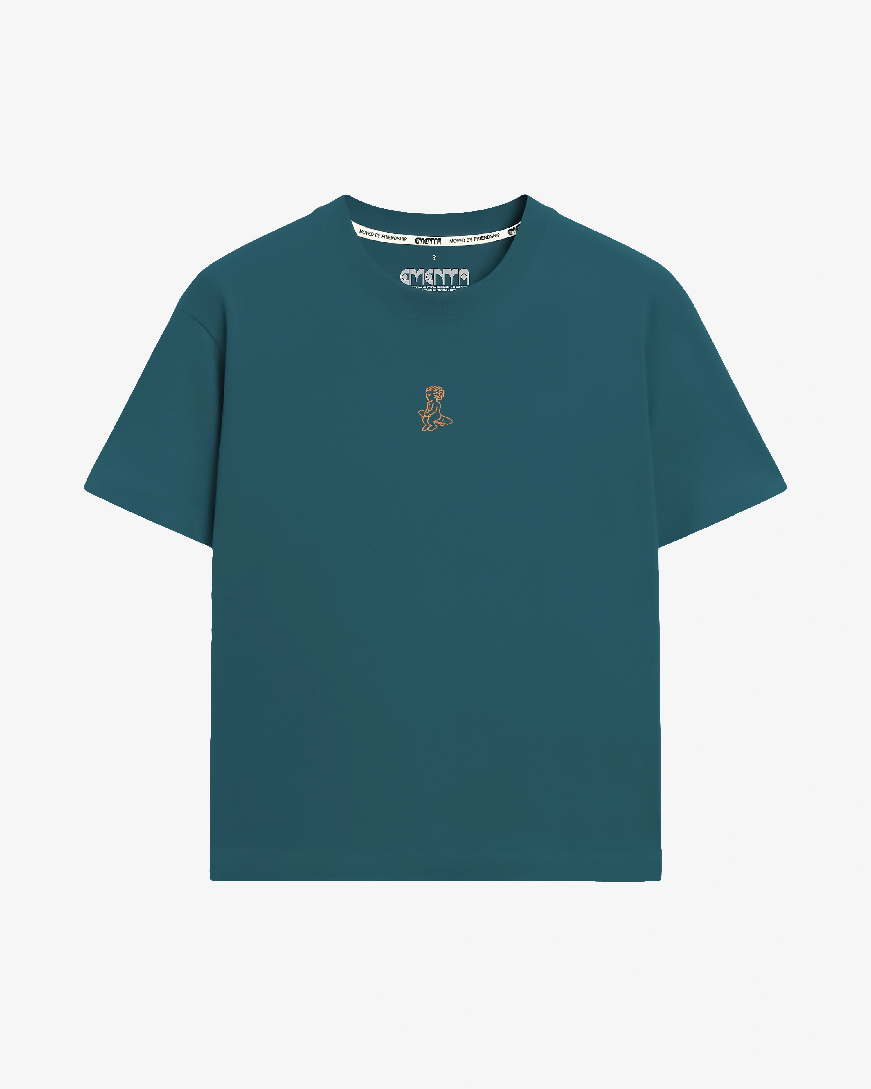 Mid-weight 100% cotton t-shirt (220 gsm)

Small front logo and bold back Ikon Stamp graphic
Ribbed crewneck for structure and comfort
Soft hand-feel with durable construction

Petrol colorway&nbsp;
Built for everyday wear

Unisex fit&nbsp;
Made in Portugal
