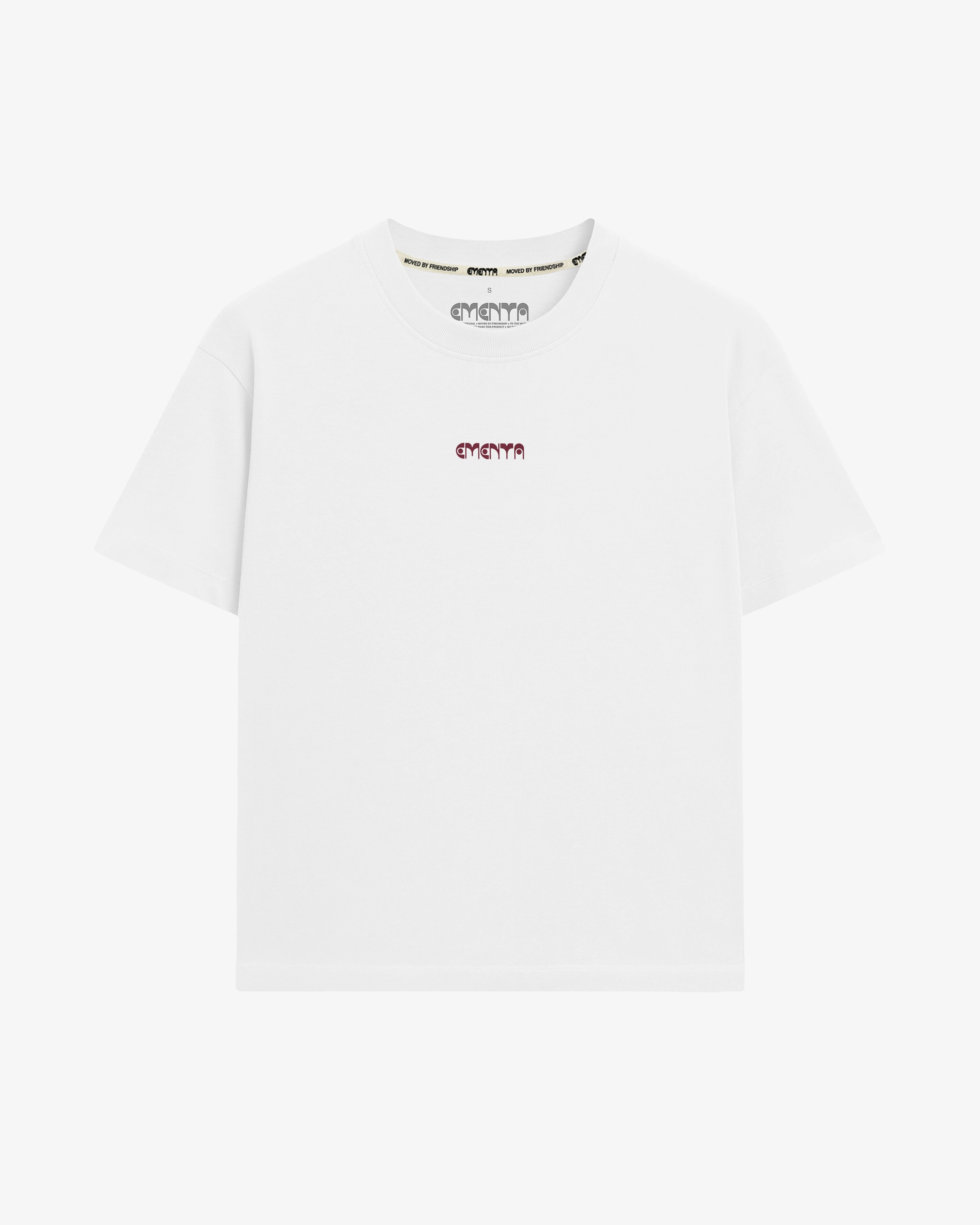100% cotton, 240 g/m²
Soft yet structured heavyweight feel
White color with burgundy "Loyalty" print on the back
Pre-shrunk to maintain size and shape after washing
Reinforced collar and double-stitched hems for lasting wear

Machine wash at 30°C, tumble dry low, iron inside out
Unisex fit
Made in Portugal