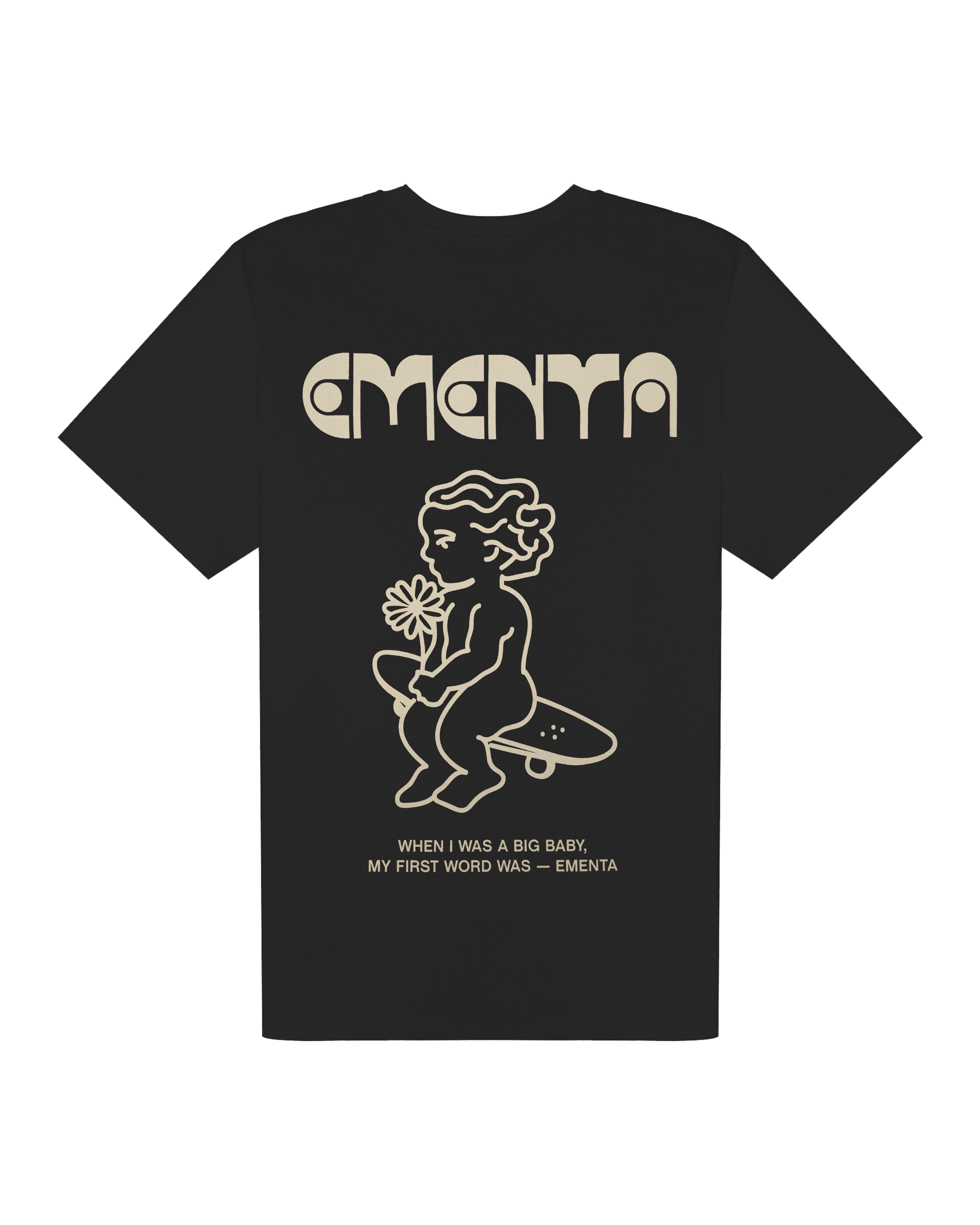 100% Cotton (240 gsm) for durability and comfort
Black color with "First Word" expression in white for a bold contrast
Digitally created print by our in-house artist team
Unisex fit
Made in Portugal