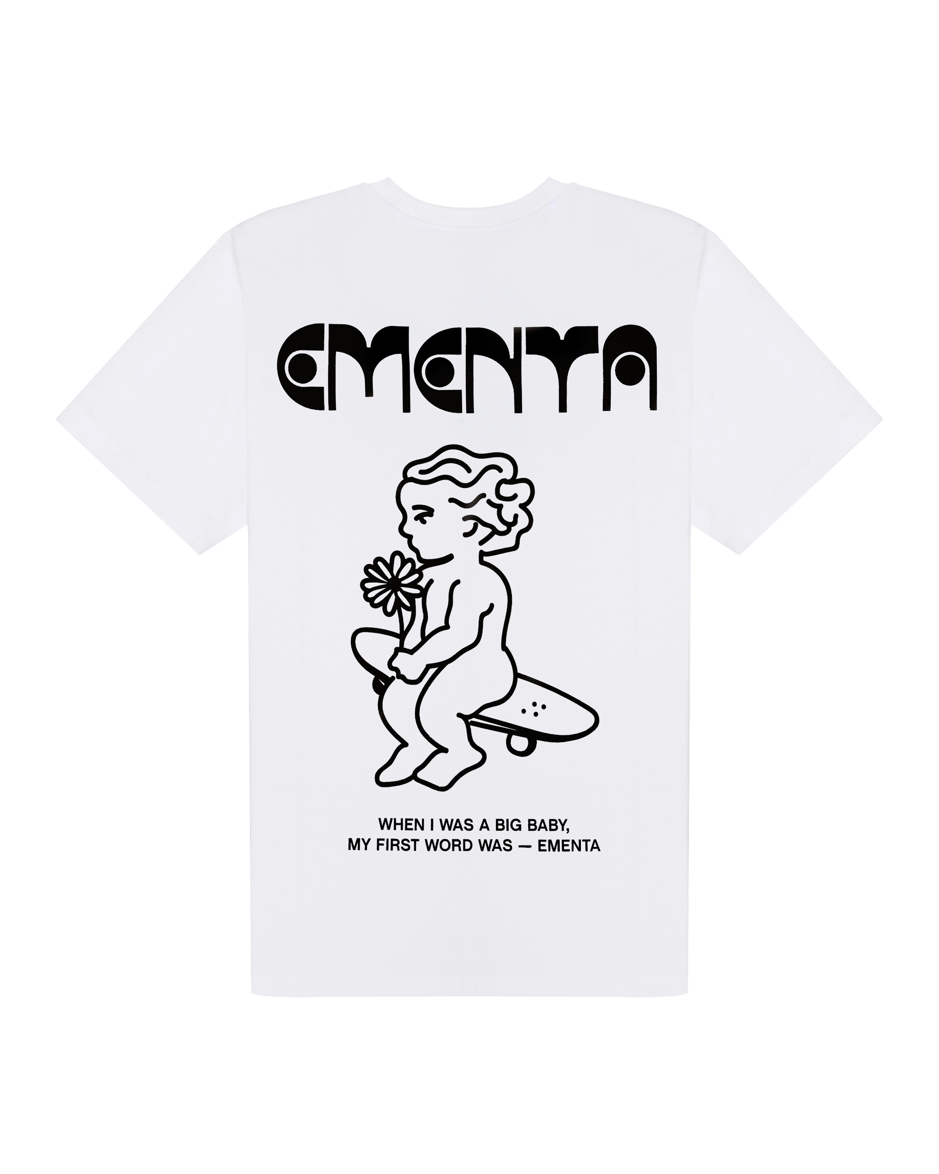 100% Cotton (240 gsm) for durability and comfort
White color with "First Word" expression in black for a bold contrast
Digitally created print by our in-house artist team
Unisex fit
Made in Portugal