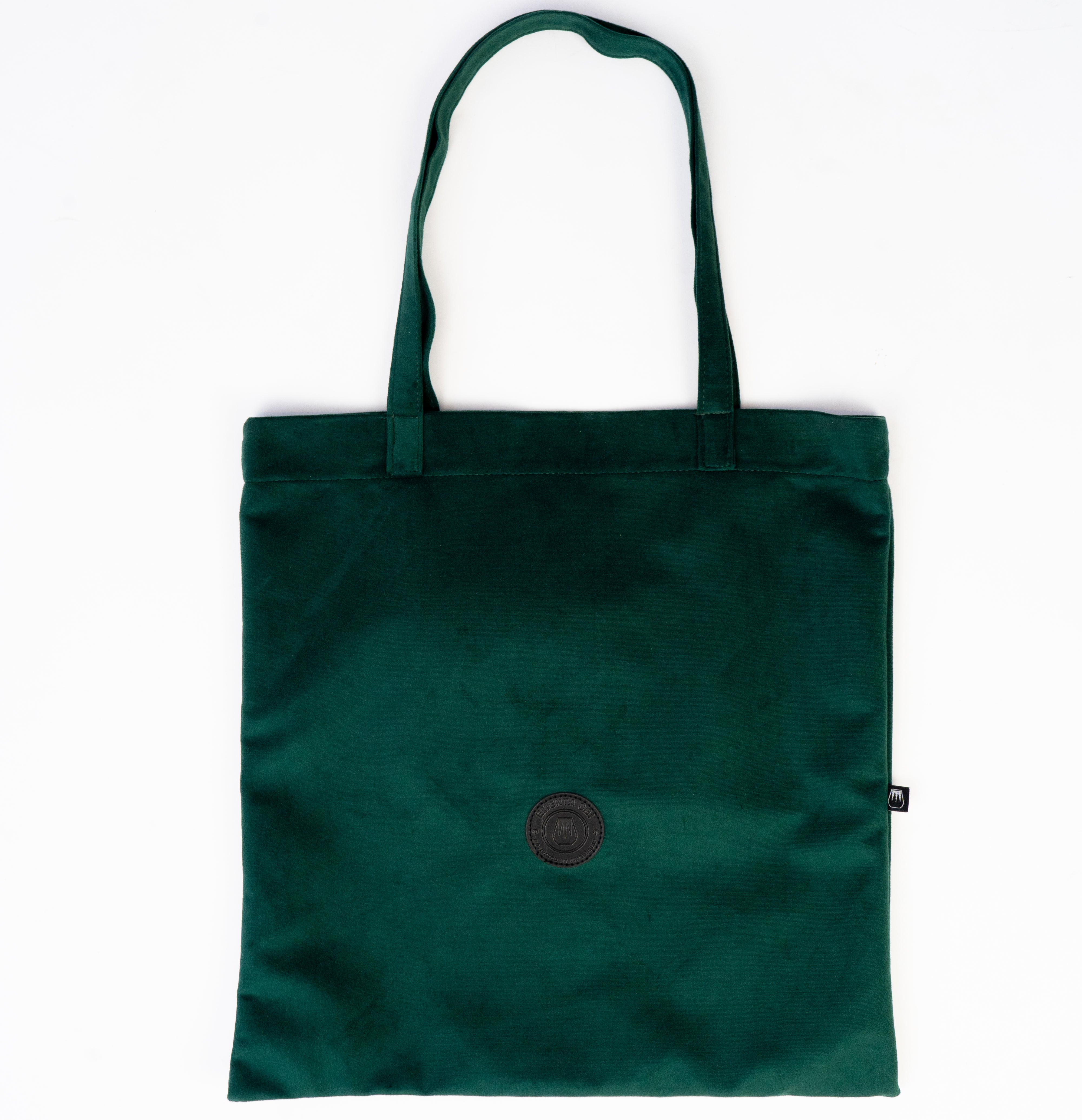 Patch Velvet Tote Bag Green